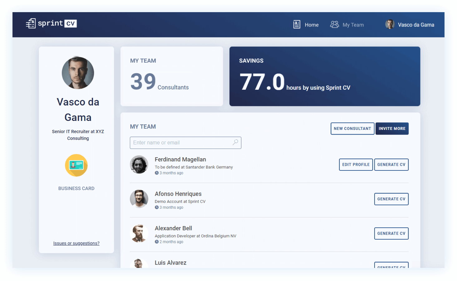 Sprintcv IT Recruiter Home